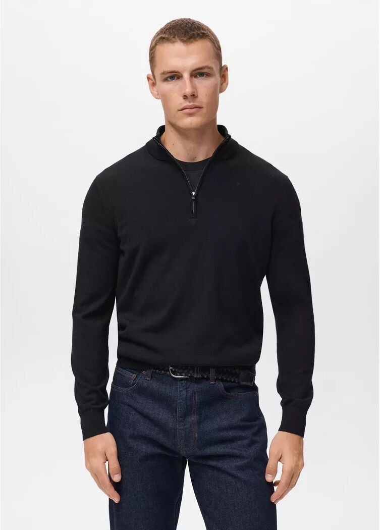 Mango Man - Sweatjacke, für Herren, Black, Größe S