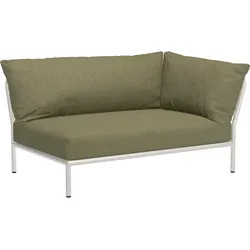 LEVEL2 Outdoor Sofa Lounge-Modul 2 Blattgrün Weiß Rechts