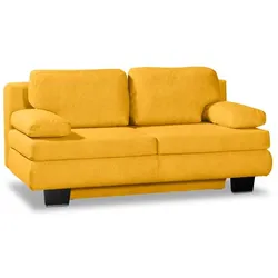 Schlafsofa Mollina Stoff Gelb