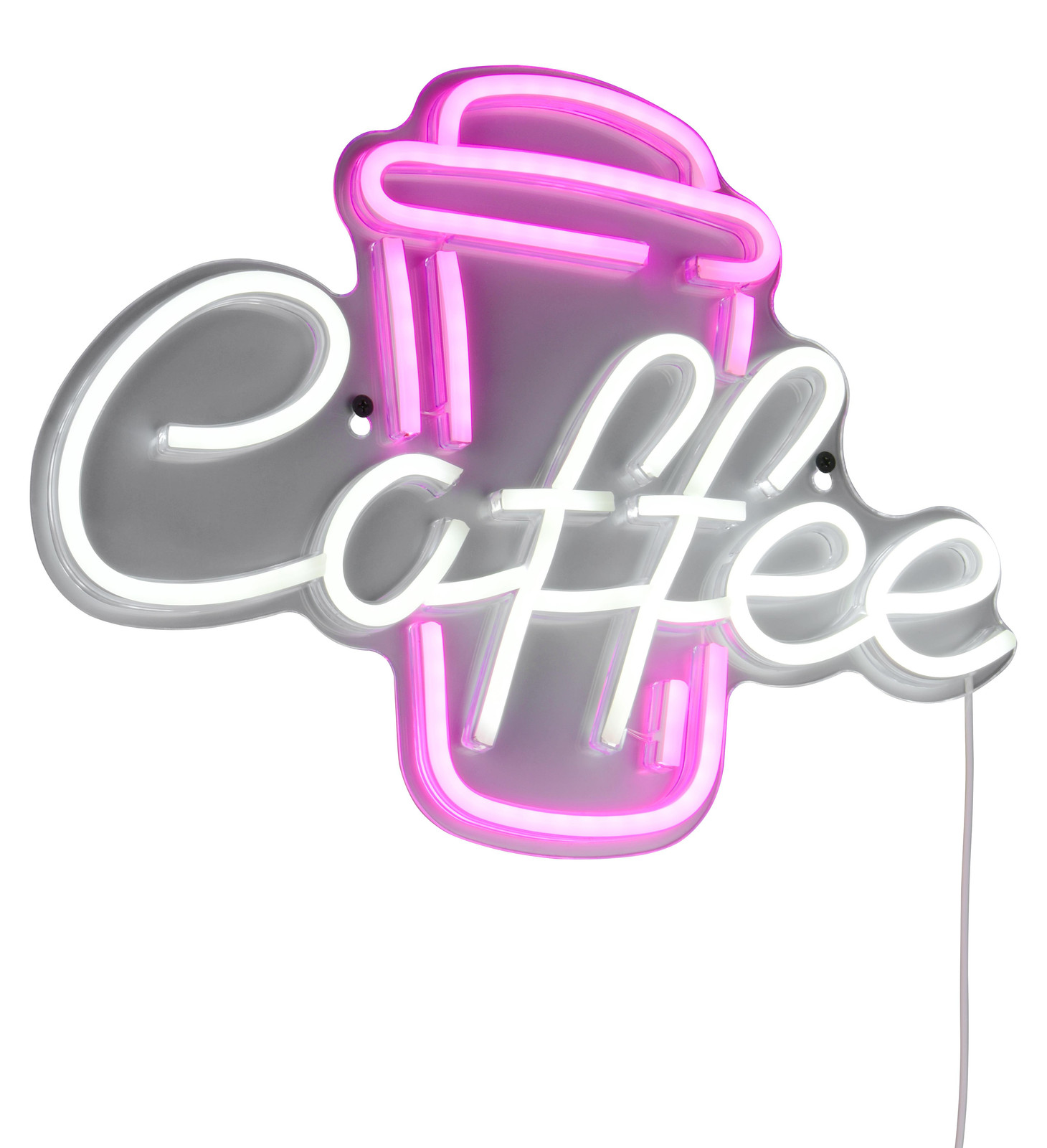 Neon wandlamp Coffee roze