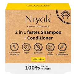 80g Niyok 2 in 1 festes Shampoo + Conditioner - Vitamina