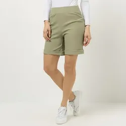 KIM & CO. Shorts Denim Jersey Rundumdehnbund Saum mit Umschlag