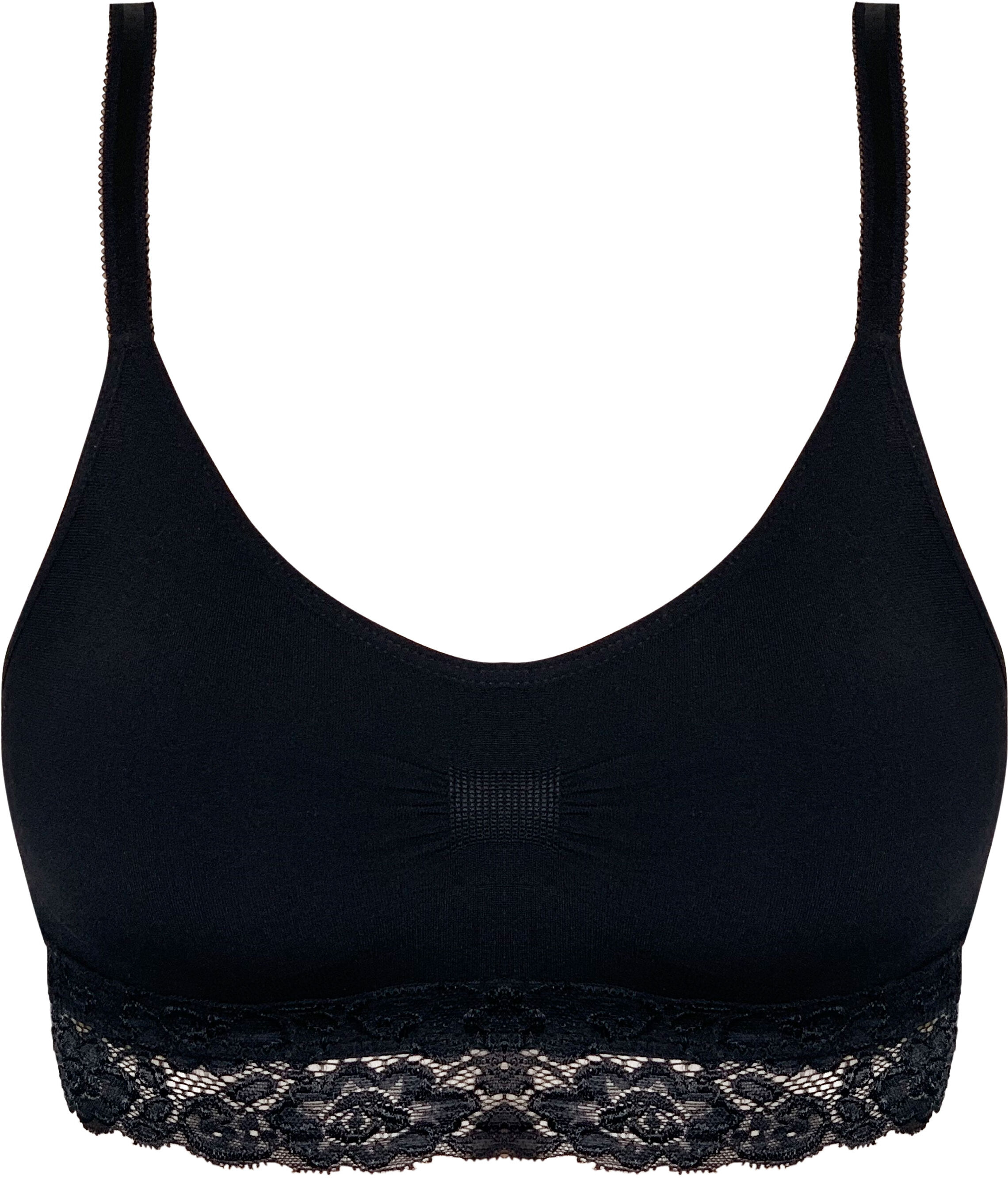 Bustier MAGIC BODYFASHION, Damen, Gr. XXL, N-Gr, schwarz (schwarz lace), Obermaterial: 93% Polyamid, 7% Elasthan, BHs Bustier, Weiche Spitze unterhalb der Brust für einen eleganten Look schwarz lace XXL, N-Gr