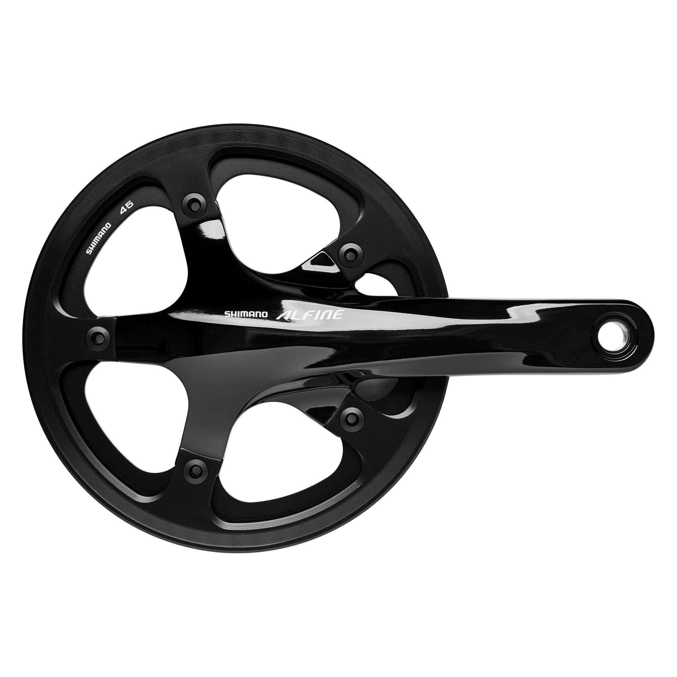 Shimano Alfine FC-S501 Kurbelgarnitur 45T mit Kettenschutz Aussen (170 mm) (EFCS501CB5C1L)