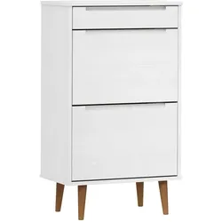 Helloshop26 - Schuhschrank Schuhaufbewahrung Möbel für Eingangsbereich/Flur/Wohnzimmer 59,5 x 35 x 103 cm Kiefernholz 02_0021896