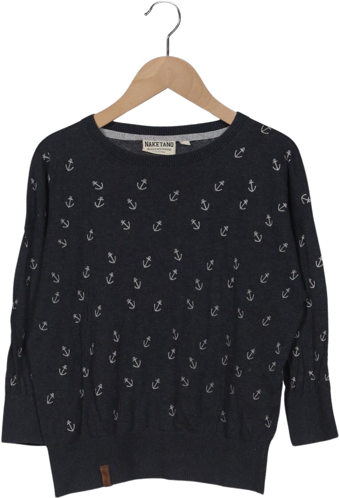 Naketano Damen Pullover, Grau, Gr. M, Baumwolle - Second Hand