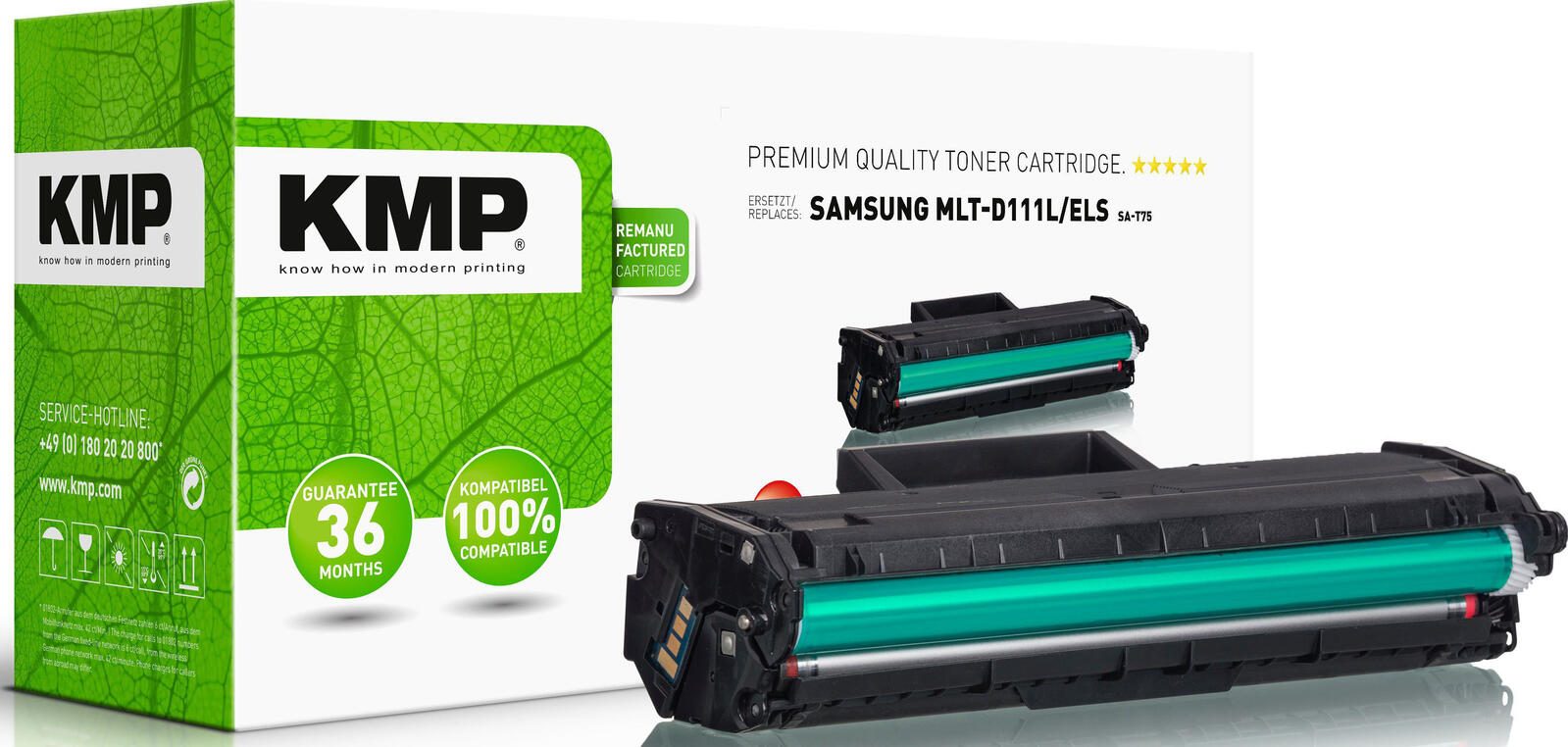 KMP Toner SA-T75 schwarz kompatibel zu SAMSUNG MLT-D111L (SU799A) 3518,3000