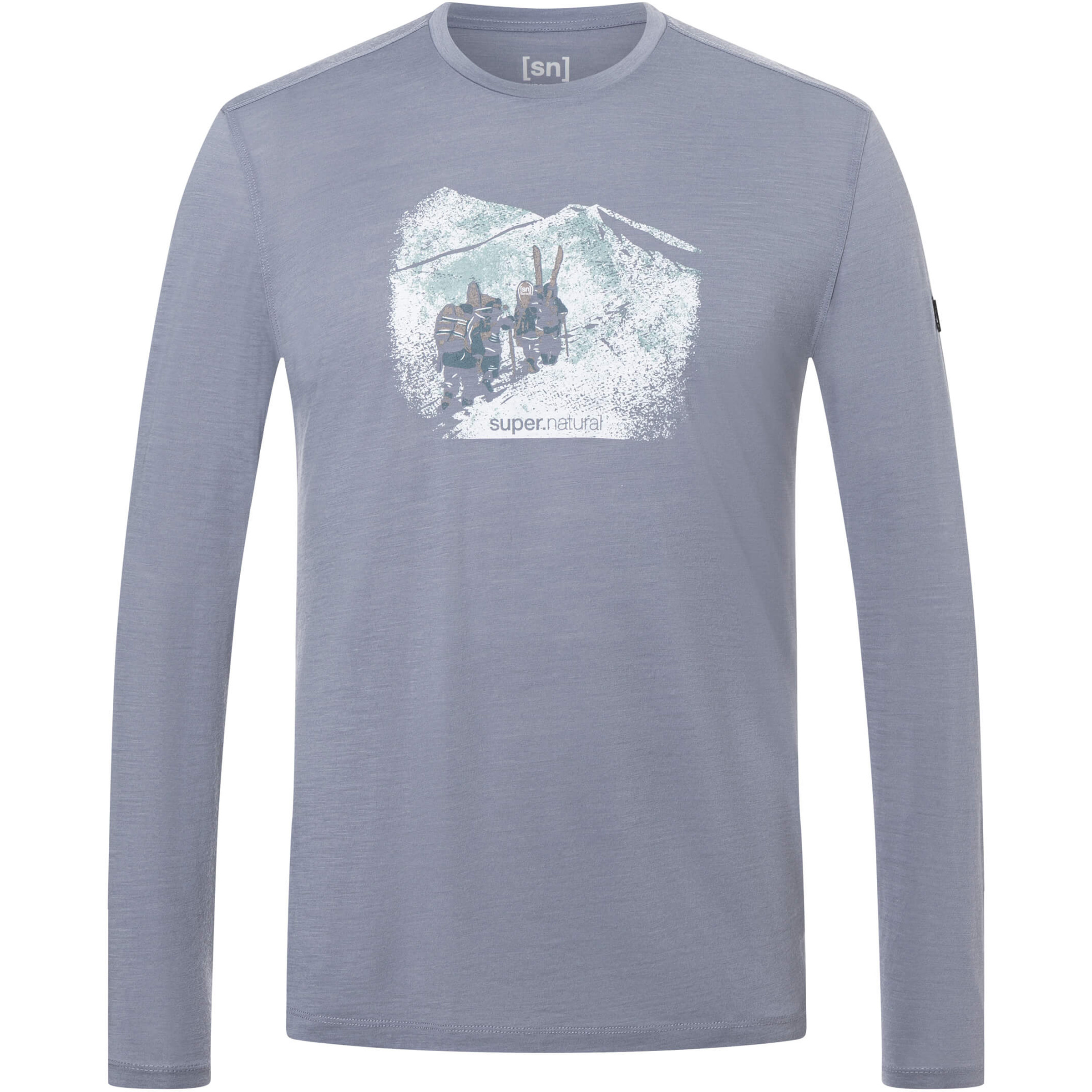 Super.Natural Snow Tour Herren Longsleeves blau Größe S Hautfreundlich Merinowolle