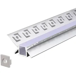 2m LED Aluminium Profil Unterputz Leiste Aluschiene Rigips Trockenbau Gewebe für LED-Stip Profil W