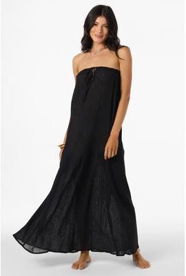 O'Neill s Janey Maxi Cover-Up Dress in Black, Size 2XL, Viscose