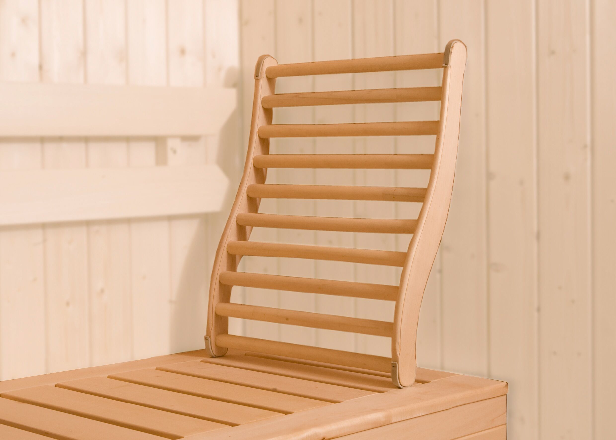 Sauna-Rückenlehne WEKA "Lendenstütze", beige (natur), Massivholz, Rückenlehnen, Sauna-Rückenlehne