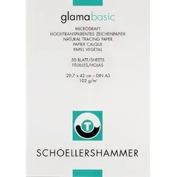 SCHOELLERSHAMMER DIN A3 Durchschlagpapier Transparent 102 g/m2 50 Blatt
