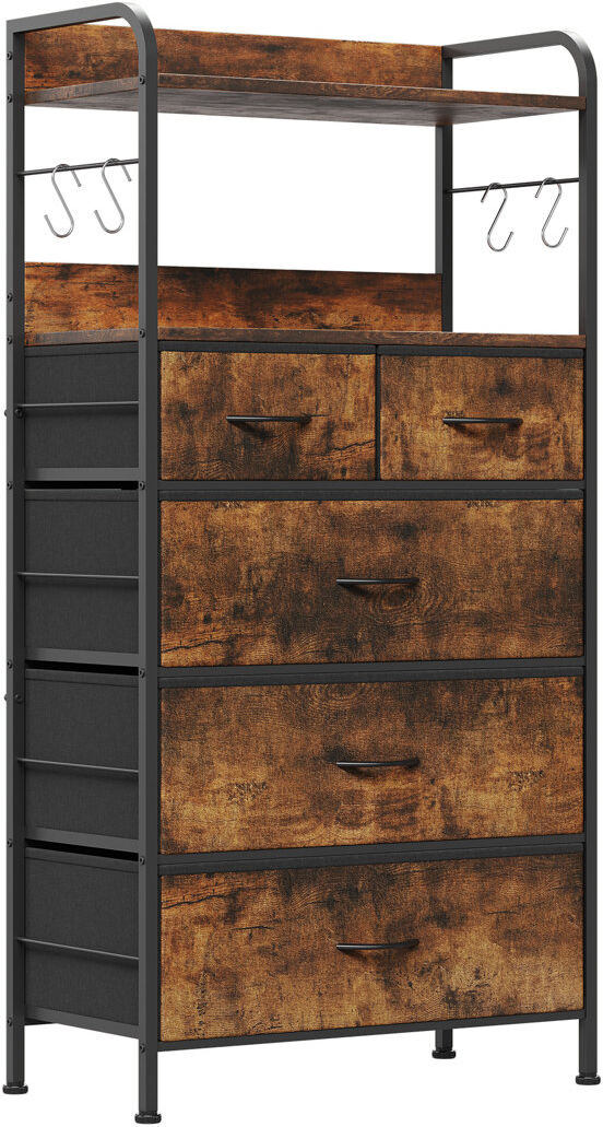 Rio 60 cm W Chest of Drawers Brown 119.5cm H X 60cm W X 30cm D