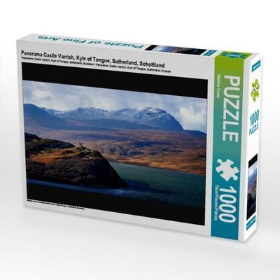 CALVENDO Puzzle Panorama Castle Varrich, Kyle of Tongue, Sutherland, Schottland | 1000 Teile Lege-Größe 64x48cm Foto-Puzzle für glückliche Stunden