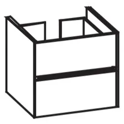 Artiqua 116 LED-Waschtischunterschrank, Weiß Hochglanz Select, 116-WU2LB-AC05-7161-171 116-WU2LB-AC05-7161-171