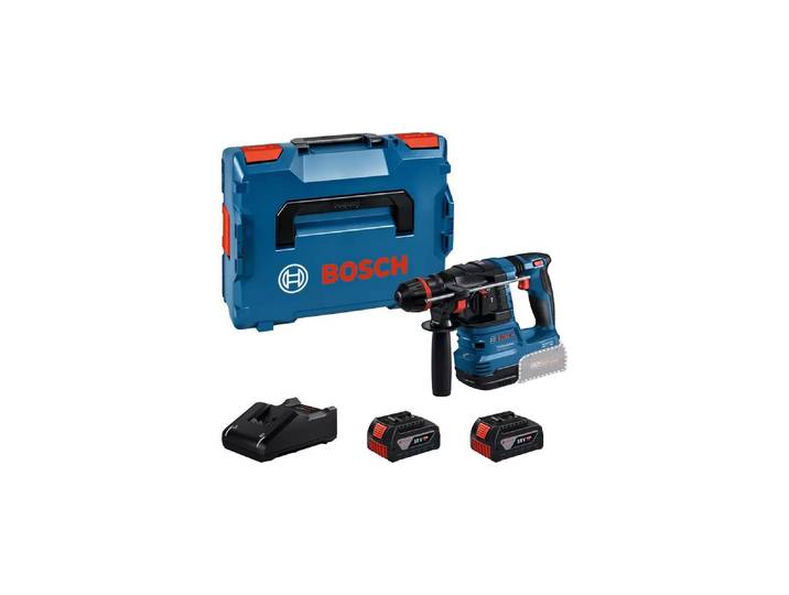 Akku-Bohrhammer BOSCH PROFESSIONAL mit ONECHUCK GBH 18 V-22 X 2x Akku in L-BOXX , bunt, Bohrmaschinen, Akku-Bohrhammer