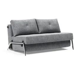 INNOVATION LIVING Schlafsofa Cubed Aluminium Stoff Grau Granit 140 cm