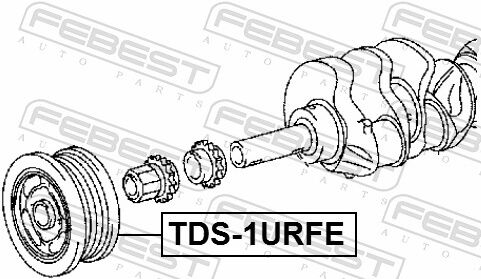 Febest Riemenscheibe, Kurbelwelle Tds-1urfe Für Toyota