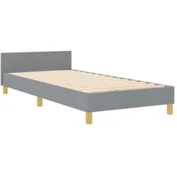 vidaXL, Bett, Hellgraues Bett (90 x 200 cm)