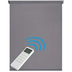 VERDUNKELUNGSROLLO motorisierte Grau 200x250 cm