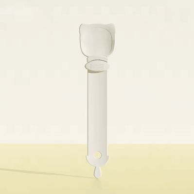 Inspire Curations LickEase Long Handle Cat Treat & Wet Food Feeding Spoon white