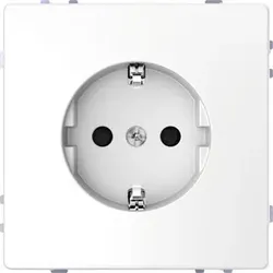 Merten SCHUKO-Steckdose, System Design, mit Schraubklemmen Lotosweiß