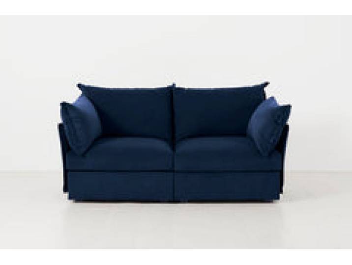 Zweisitzer-Sofa Model 06, Indigoblau