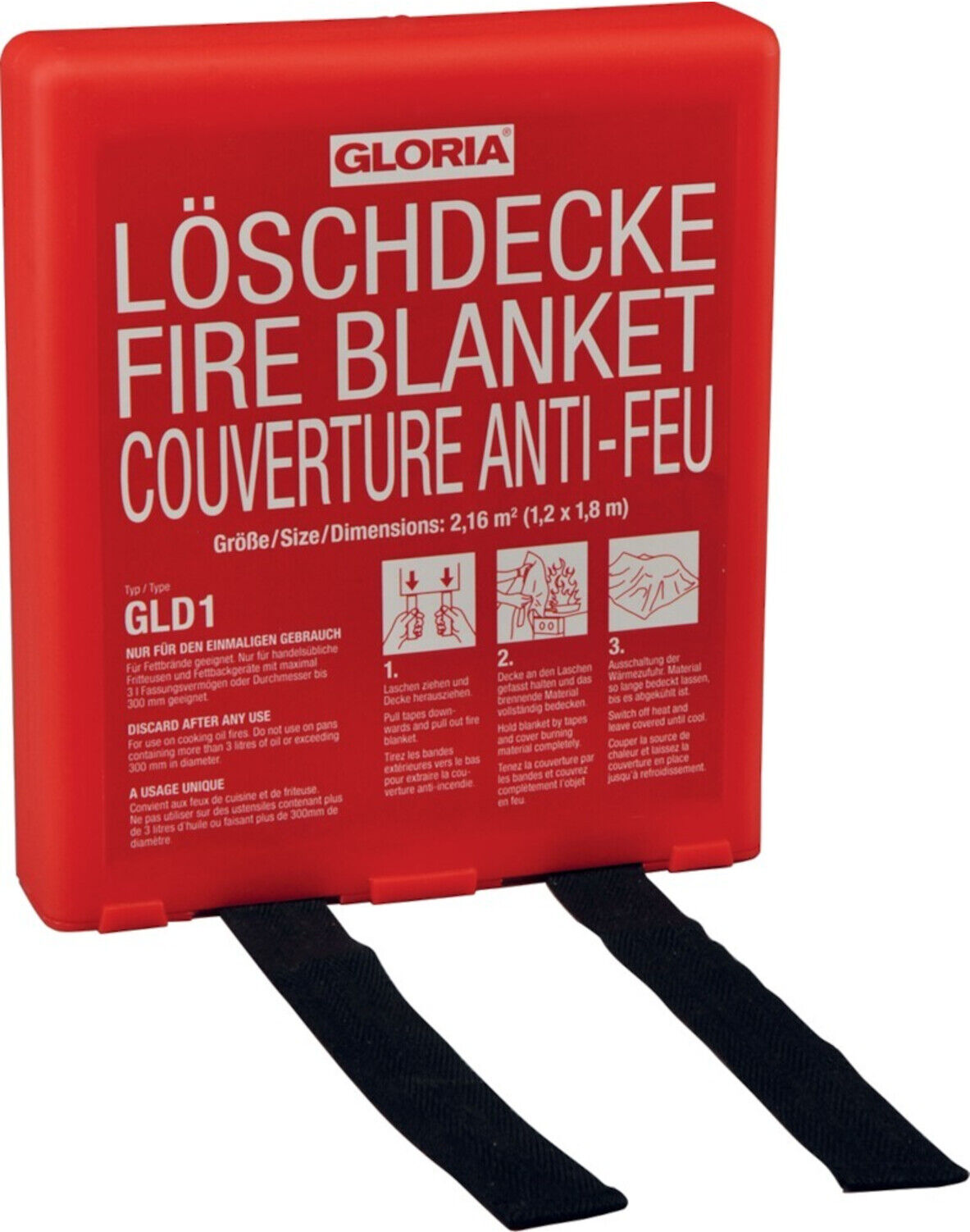 Gloria Löschdecke in stabiler Hardbox L.1800xB.1200mm, 25151218 (002515.1218)