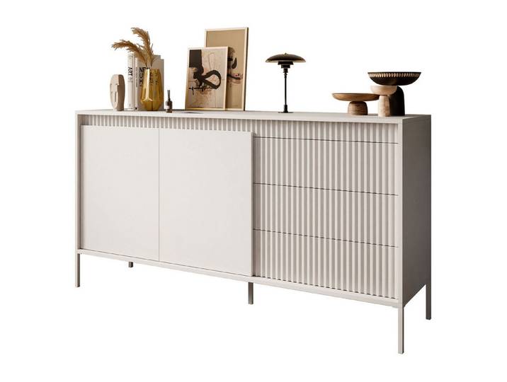 Lookway Kommode YASUMI 2D3S mit 2 Türen und 3 Schubladen (1x Kommode), 153,5x39,5x81x,4 cm