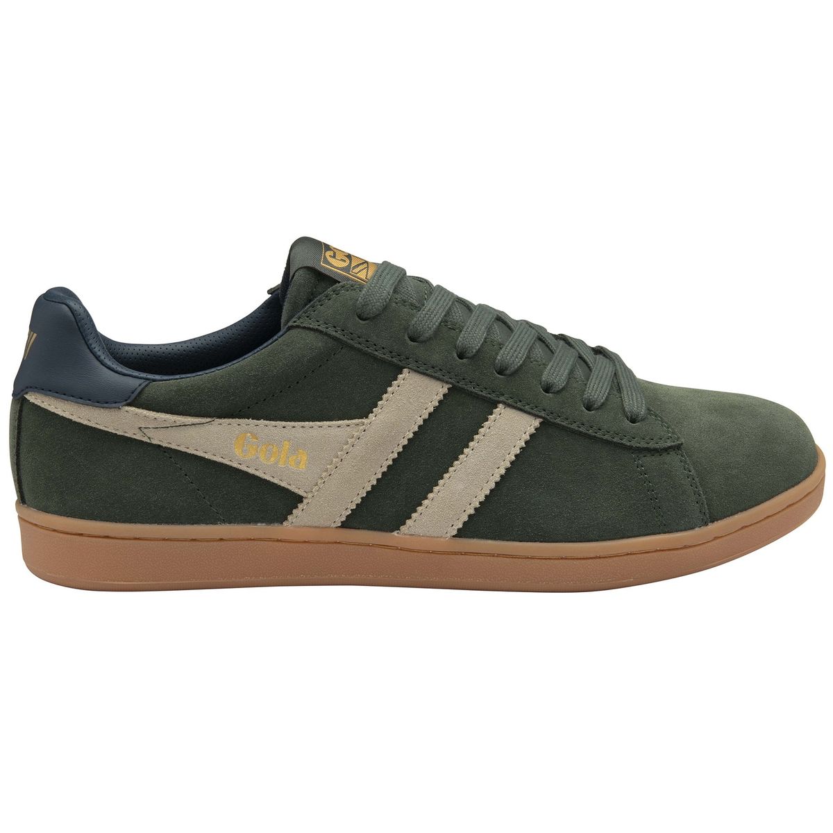 Gola Equipe II Suede Sneaker Men dark khaki/bone/navy (NC) 40 CMB387-NC-40-darkkhakibonenavy