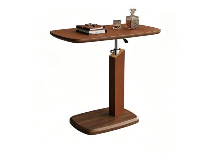 Tragbarer, verstellbarer Betttisch aus Holz mit Rollen, höhenverstellbar, vielseitiger Laptopständer für Schlafzimmer und Büro G