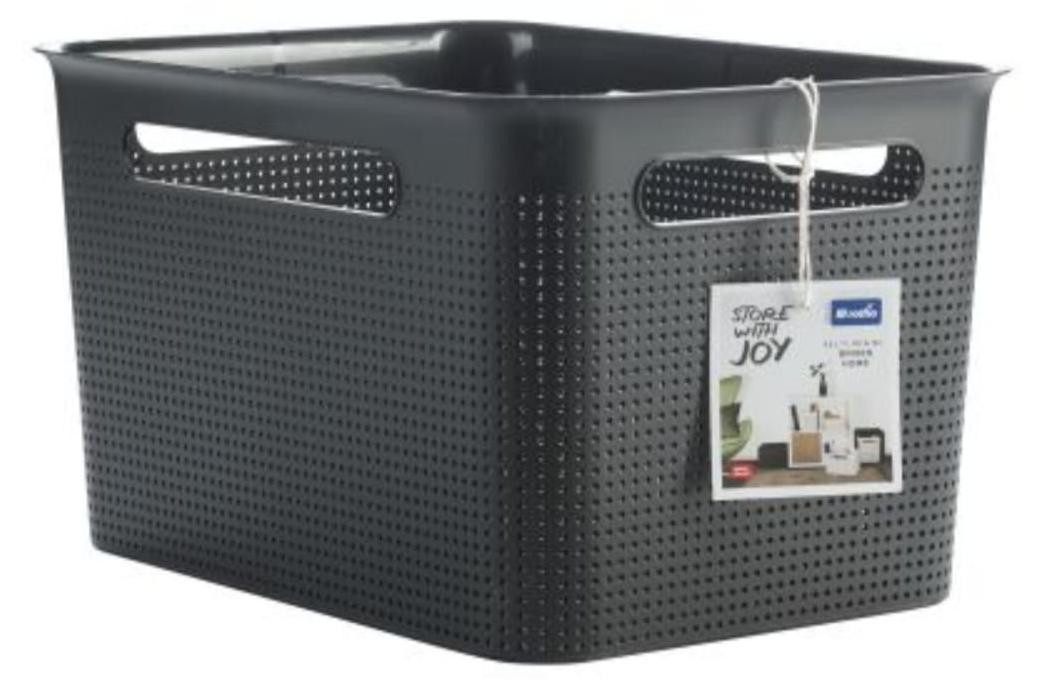 Rotho Brisen Opbergbox met handvatten, antraciet, kunststof