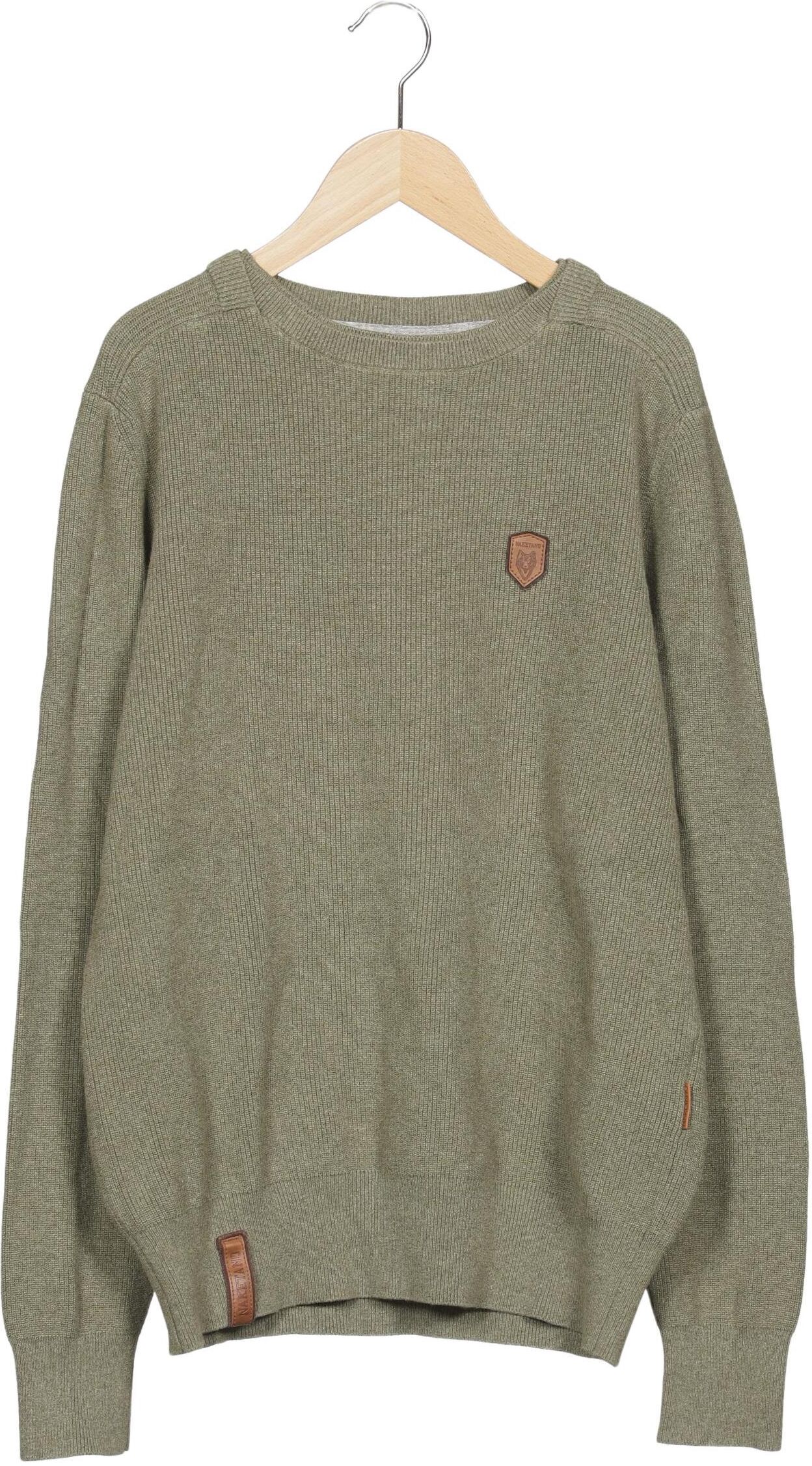 Naketano Herren Pullover, Grün, Gr. L, Baumwolle - Second Hand
