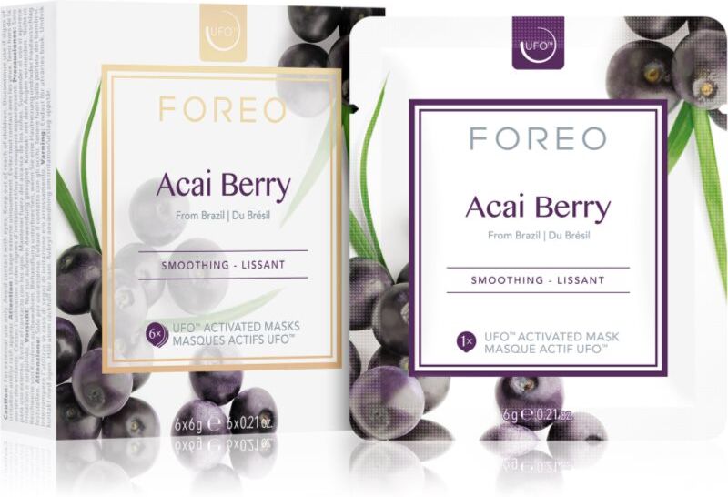 FOREO UFO™ Acai Berry masque lissant 6 x 6 g