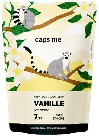capsMe 200 G - Gemahlener Kaffee - Aromatisiert Vanille - Caps Me - MaxiCoffee