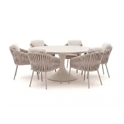 + 10 % Kassenrabatt | SUNS Nappa/Nova ø 170 cm Gartenmöbel-Set 7-teilig