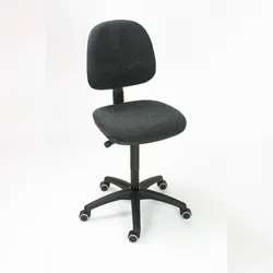 PROREGAL Arbeitsstuhl Arlington, großer Rückenlehne, Sitzhöhe 47-66cm, Polstersitze, Kunststoff-Fußkreuz, Rollen