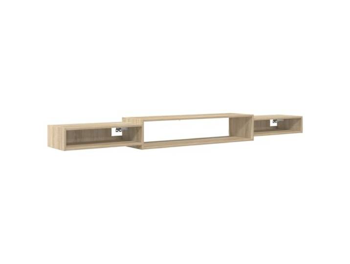 QINXIXINAIXI Wandmontierter TV-Schrank Wandhalterung Sonoma-Eiche Holzwerkstoff, offenes Design, Wandmontage, Sonoma-Eiche, moderne Linien, leicht zu reinigen