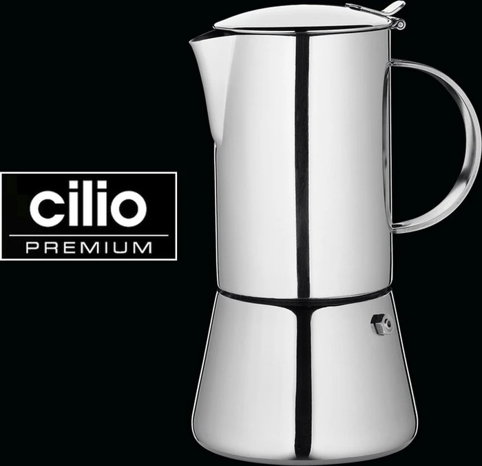 Cilio Stempelkanne 4 Tassen aus Stahl AIDA