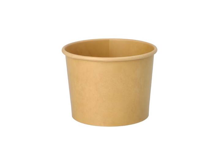PAPSTAR Einwegbecher Eisbecher, Pappe 250 ml Ø 9,5 cm, 6,2 cm braun 1000 Stk, Pappe, beschichtet