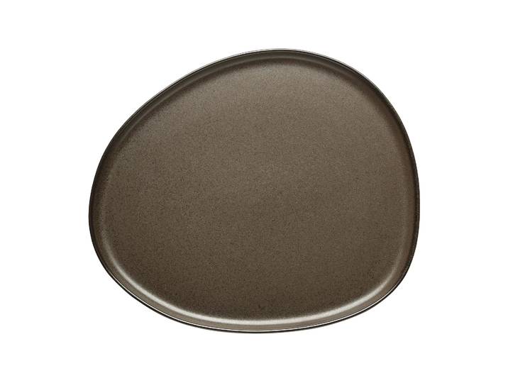 Aida Assiette Raw Organic 29x25 cm Marron métallisé