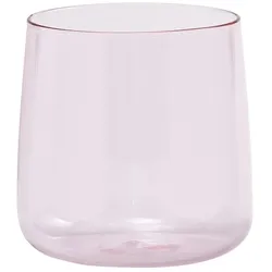 Zafferano 6er-Set No Ball Gläser aus mundgeblasenem Borosilikatglas, elegantes und robustes Design, rosa Farbe, ideal für kalte Getränke