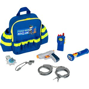 Theo-Klein Spielset Professionals 8802, ab 3 Jahre, Polizei-Rucksack, 7 Teile