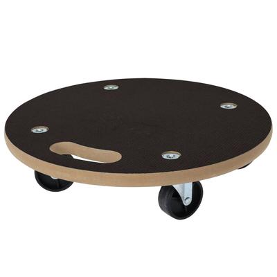 WellHome - Runder Transportwagen Ø38cm mit schwarzer Antirutsch-Basis