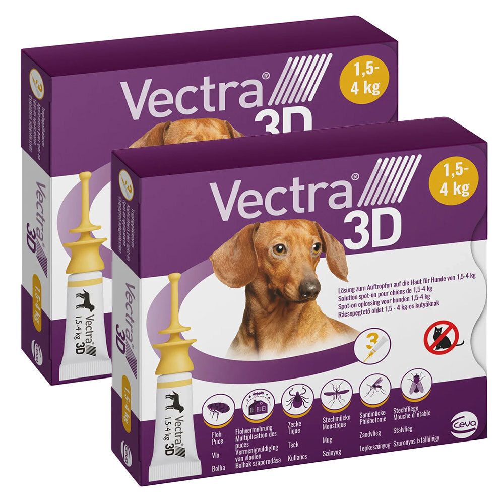 Vectra 3D Hunde Von1.5-4Kg Doppelpack 2x3 St Lösung
