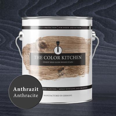 Holzschutzlasur A.S. CRÉATION "THE COLOR KITCHEN Premium", anthrazit, B:19,5cm H:14,2cm, Farben, seidenglänzend und wetterfest