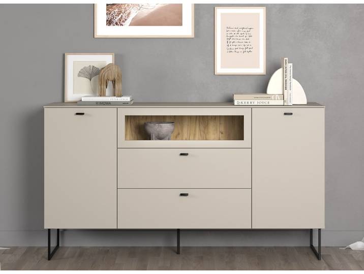 Sideboard Bellugi , Cashmere / Evoke Eiche