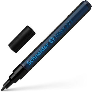 Schneider Lackmarker Maxx 271, wasserfest & permanent, schwarz, Rundspitze 1 - 2 mm, glänzend