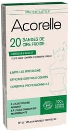 Acorelle Bandas Depilar Cera Fria Inglês E Axilas Bio 10 Packs