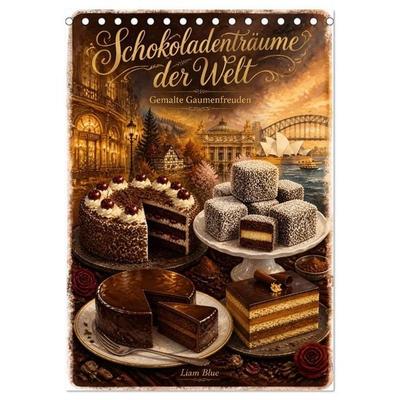 Schokoladenträume der Welt - Gemalte Gaumenfreuden (Tischkalender 2027 DIN A5 hoch), CALVENDO Monatskalender
